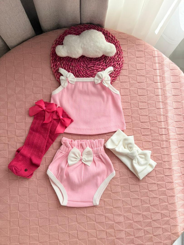 ست تاپ و شورتک پاپیونی🎀